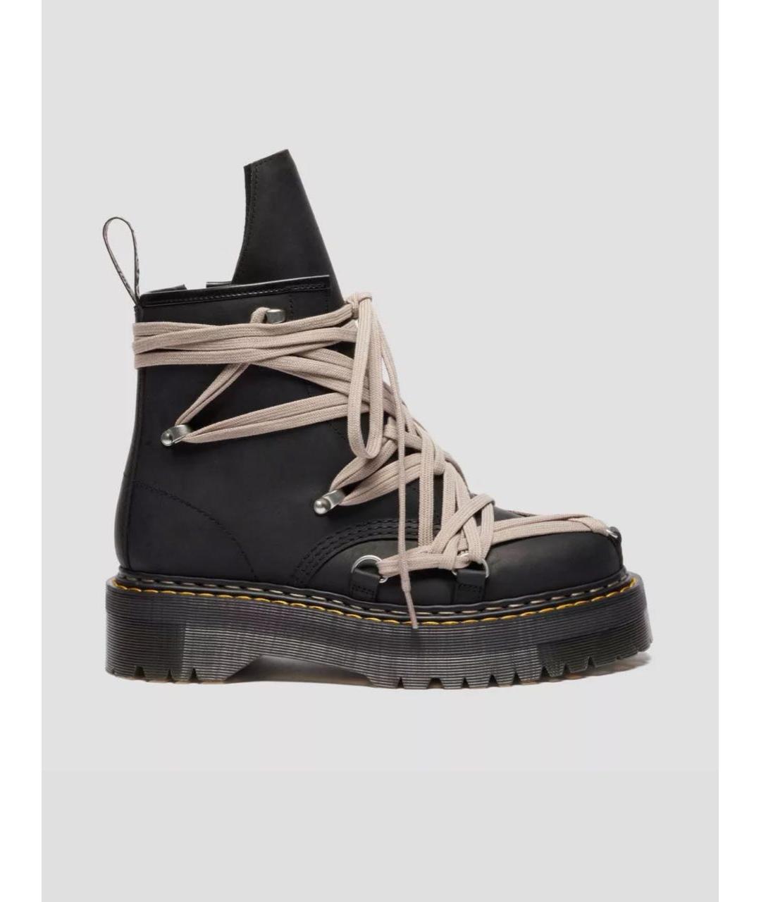 DR. MARTENS Черные кожаные высокие ботинки, фото 8
