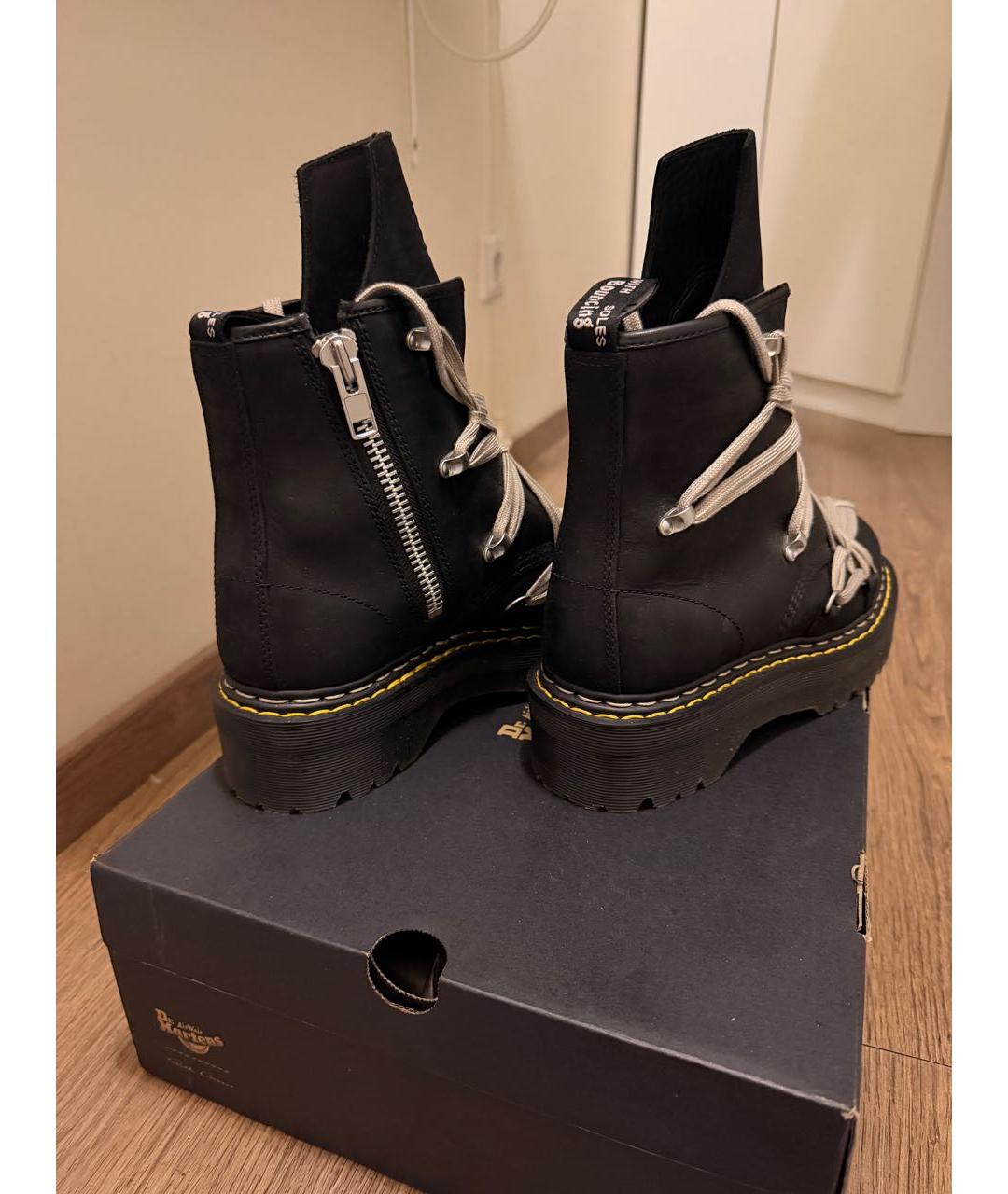 DR. MARTENS Черные кожаные высокие ботинки, фото 4