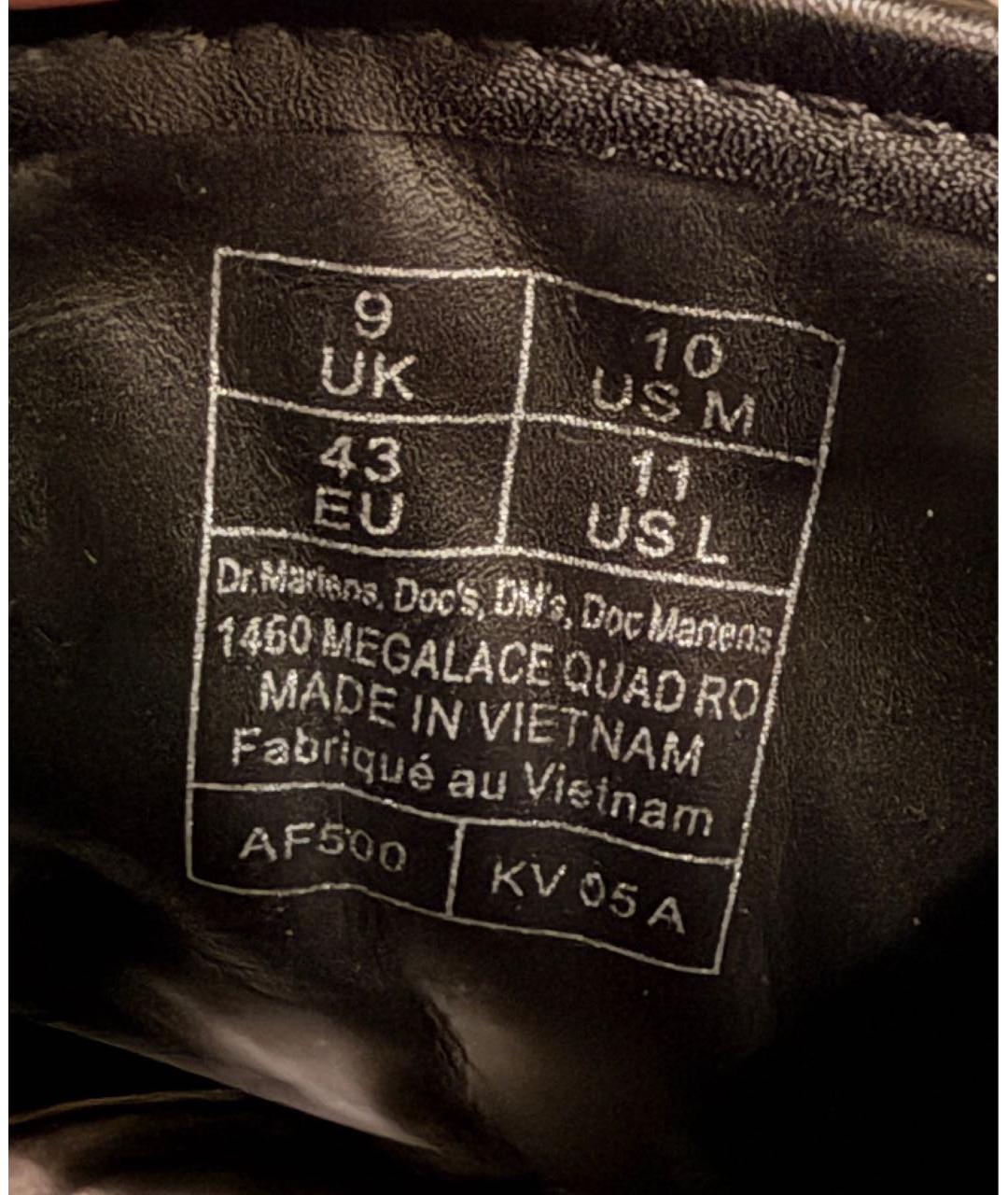 DR. MARTENS Черные кожаные высокие ботинки, фото 6