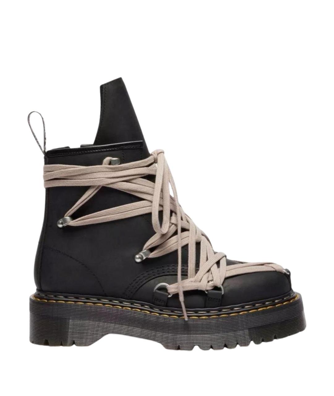 DR. MARTENS Черные кожаные высокие ботинки, фото 1