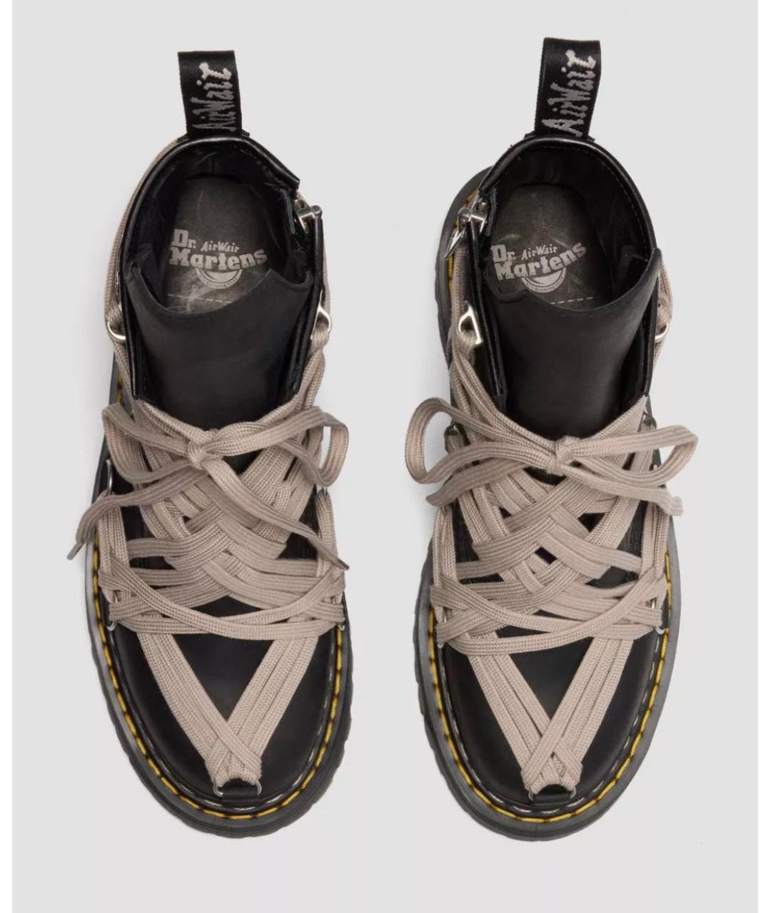 DR. MARTENS Черные кожаные высокие ботинки, фото 3