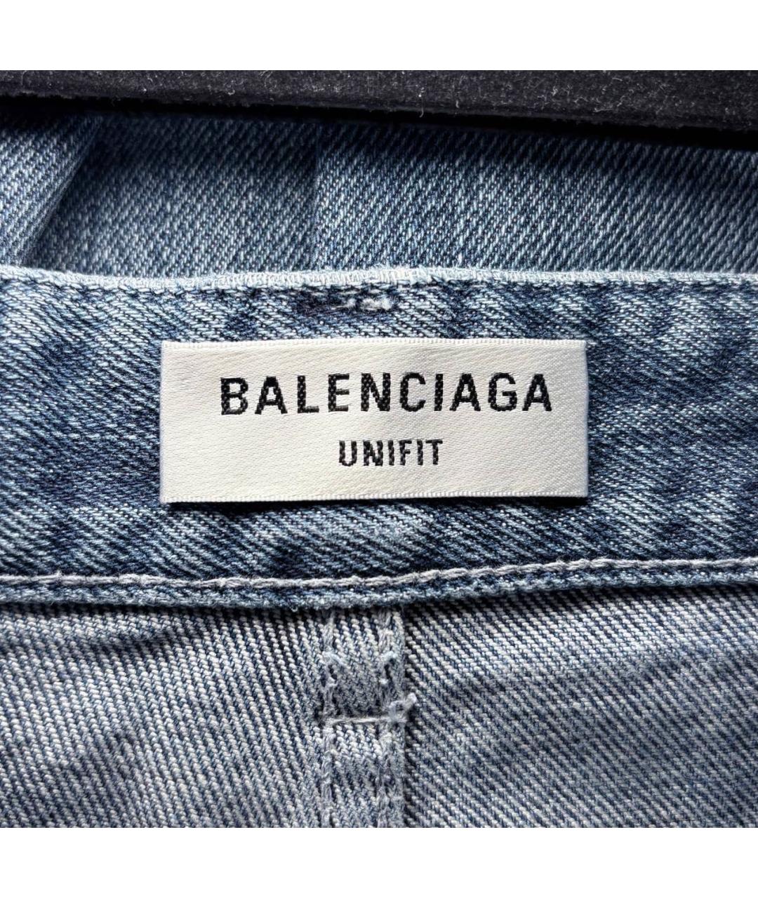 BALENCIAGA Синие хлопковые джинсы, фото 4