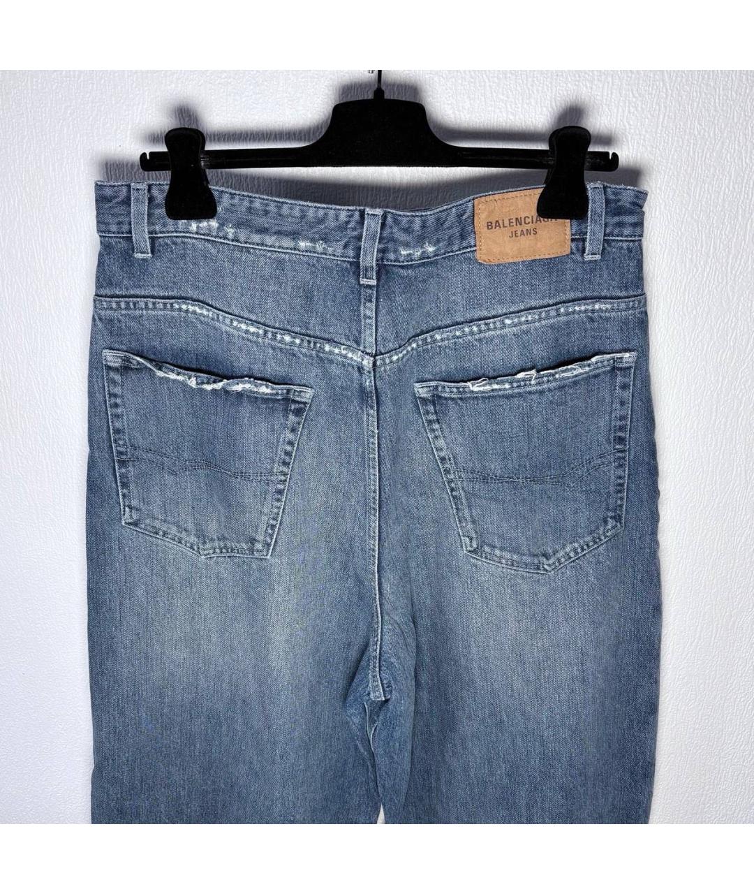 BALENCIAGA Синие хлопковые джинсы, фото 3