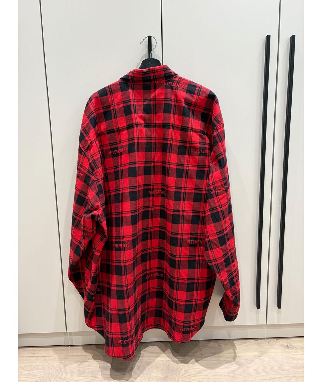 VETEMENTS Красная хлопковая рубашка, фото 2