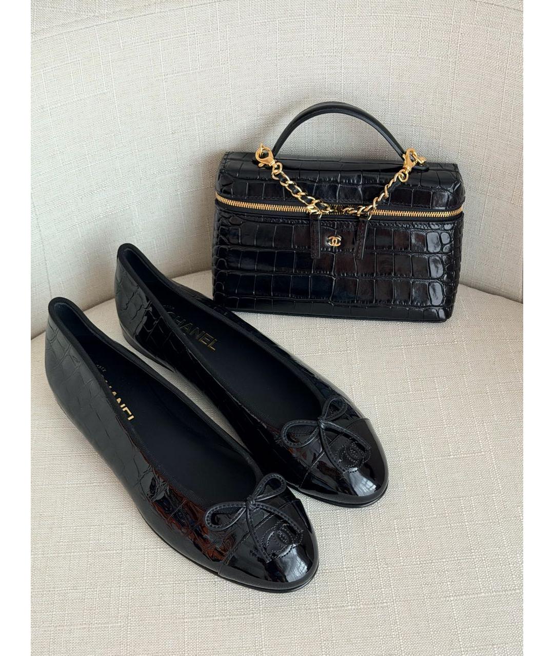 CHANEL Черная кожаная сумка через плечо, фото 4