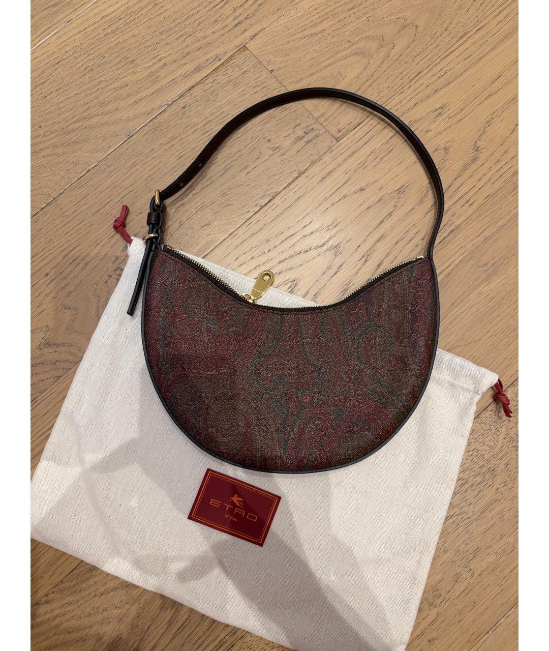 ETRO Коричневая канва сумка с короткими ручками, фото 2