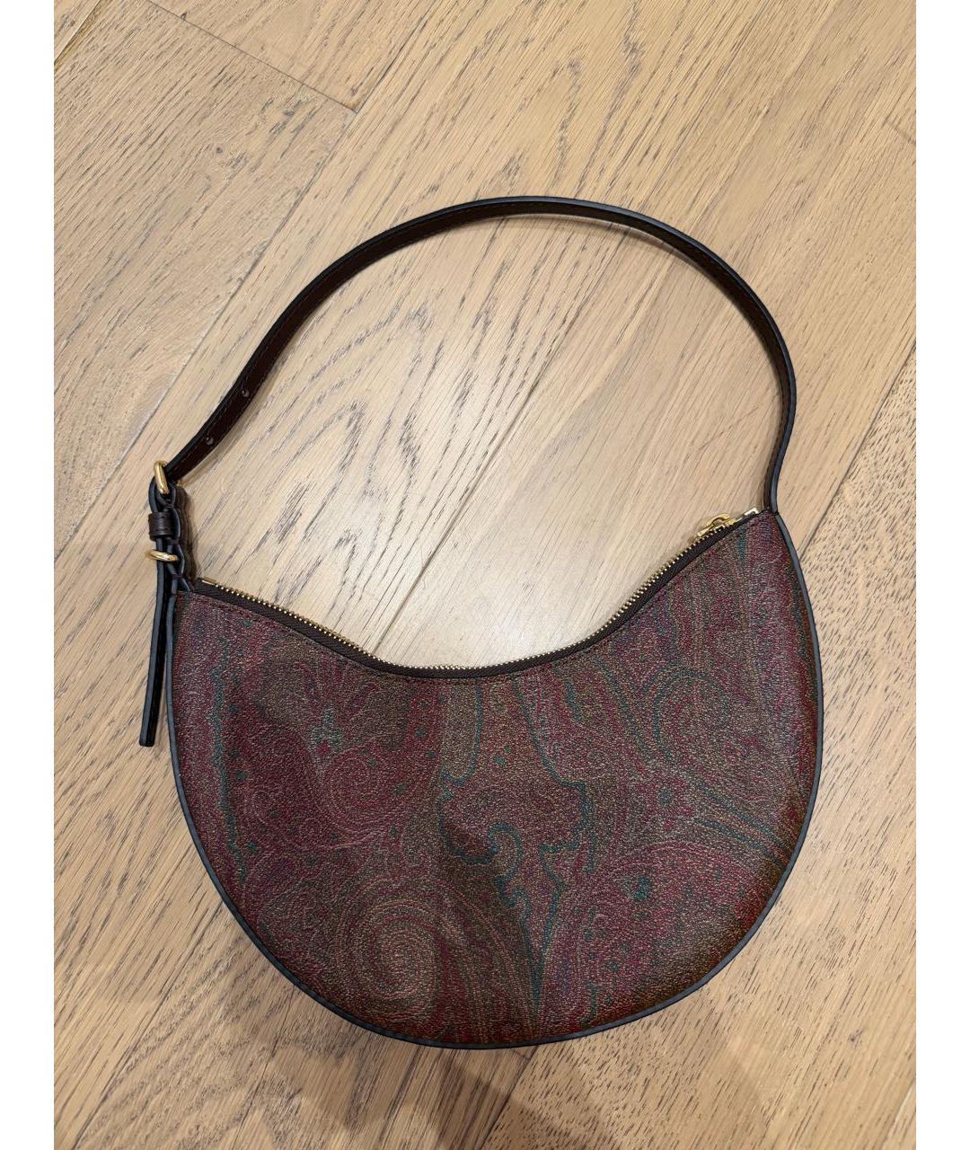 ETRO Коричневая канва сумка с короткими ручками, фото 7