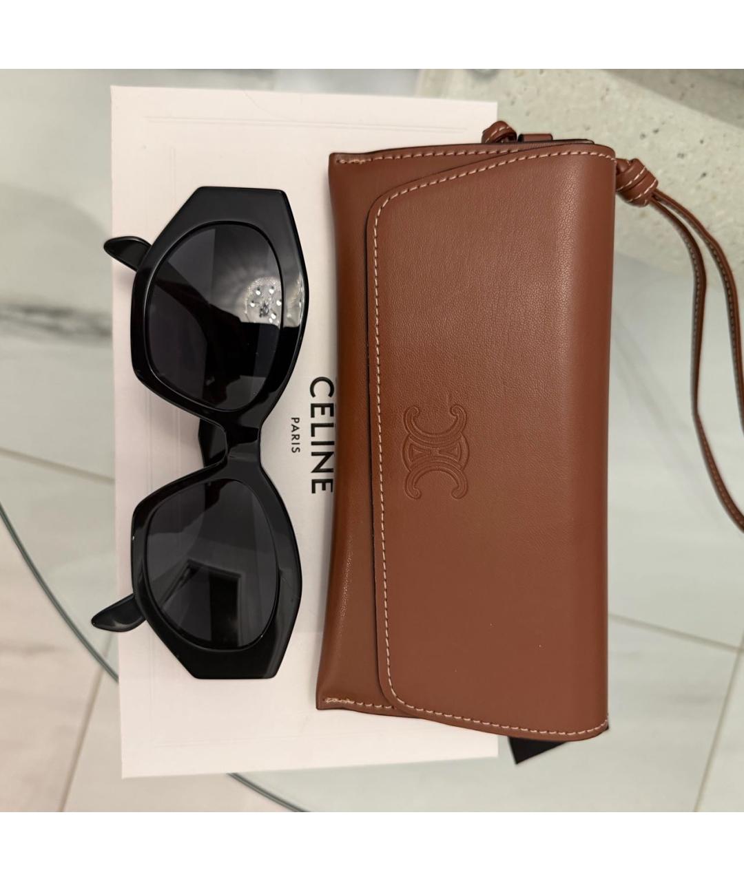 CELINE Черные пластиковые солнцезащитные очки, фото 5