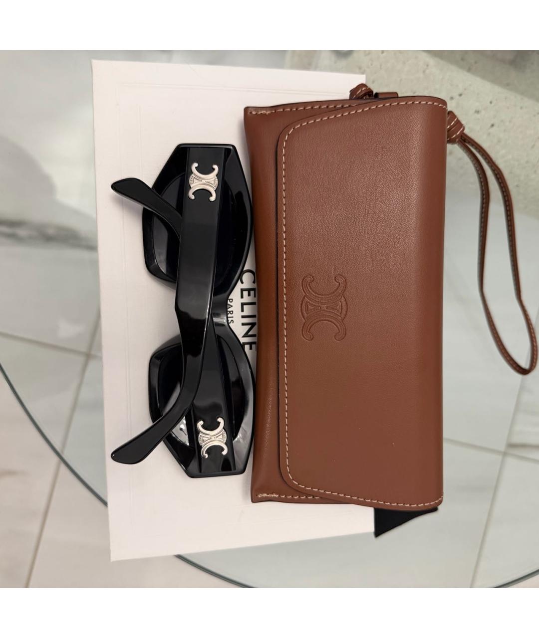 CELINE Черные пластиковые солнцезащитные очки, фото 2