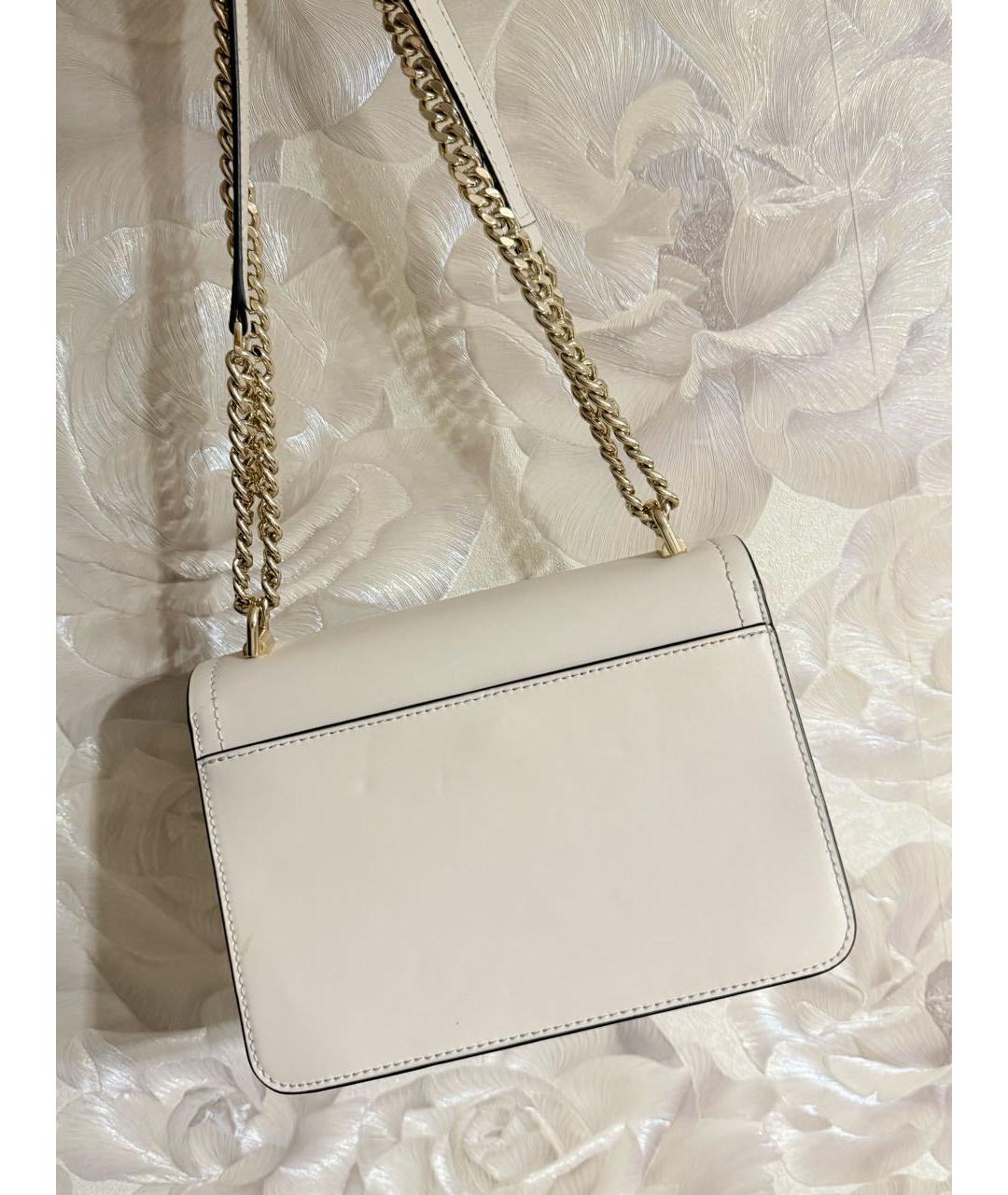 MICHAEL KORS Бежевая кожаная сумка через плечо, фото 3