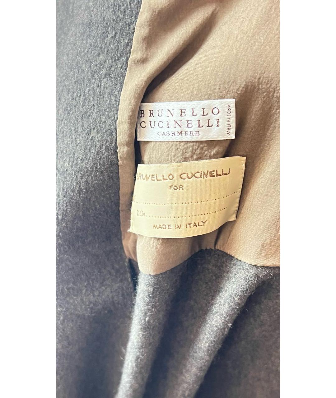 BRUNELLO CUCINELLI Антрацитовая кашемировая парка, фото 8