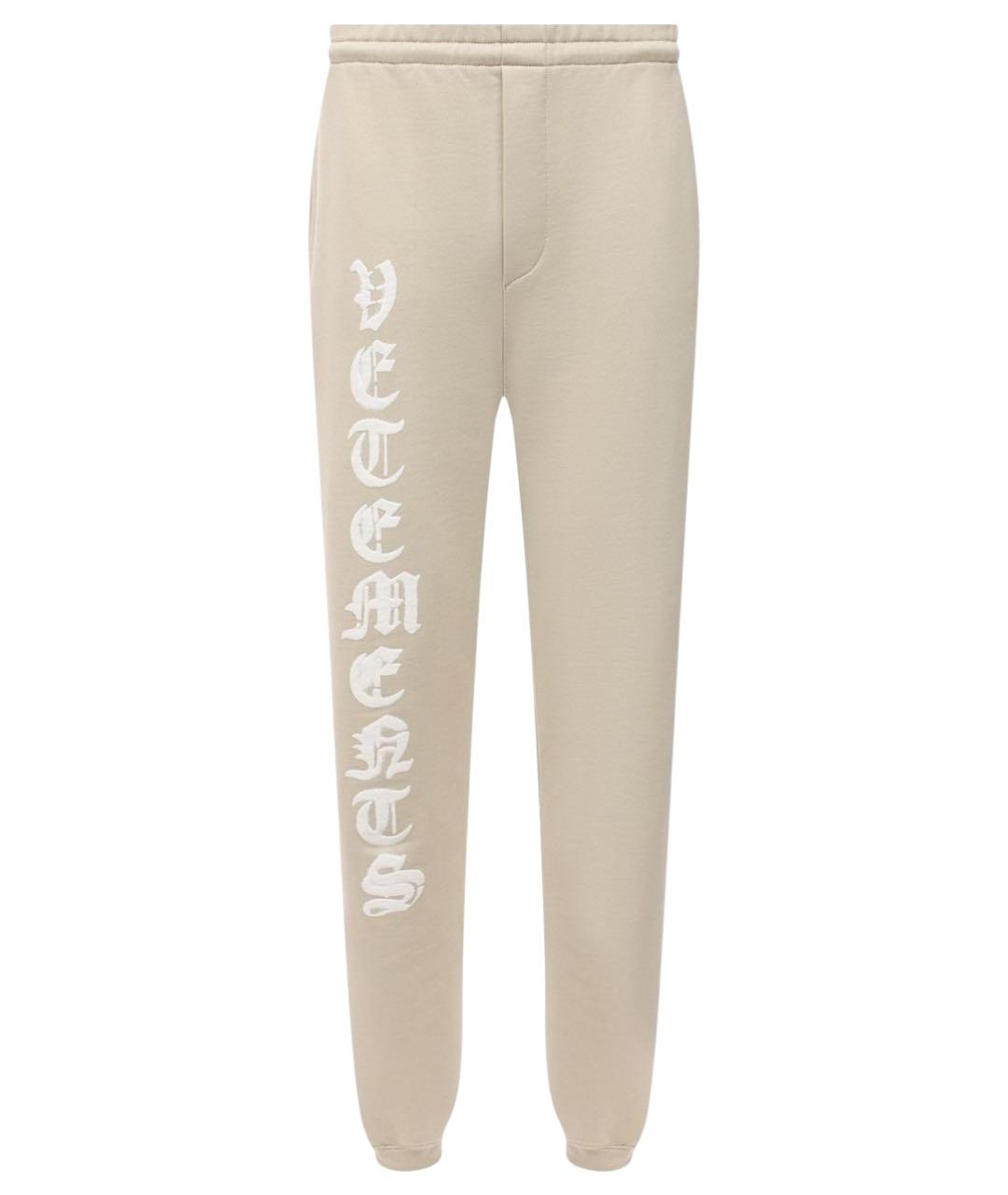 VETEMENTS Бежевые хлопковые спортивные брюки и шорты, фото 10