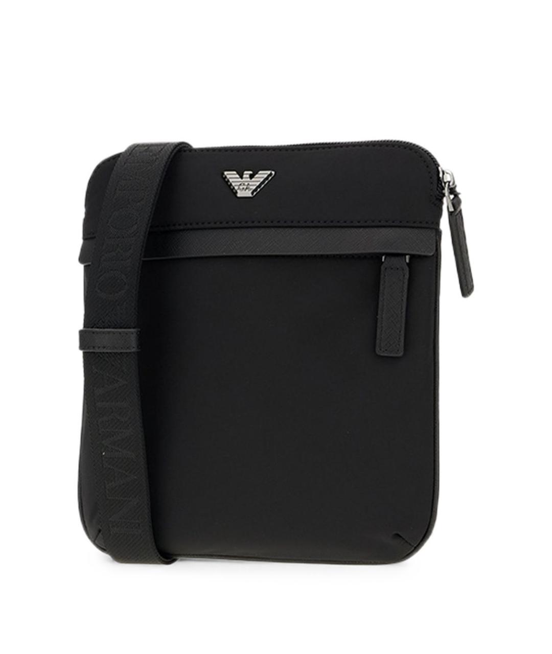 EMPORIO ARMANI Черная синтетическая сумка на плечо, фото 2