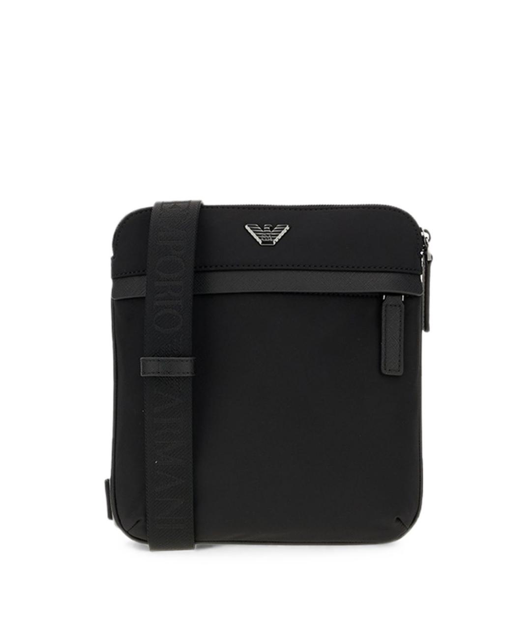 EMPORIO ARMANI Черная синтетическая сумка на плечо, фото 1