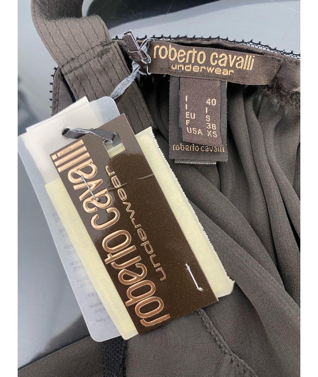 ROBERTO CAVALLI Коричневое шелковое платье, фото 7