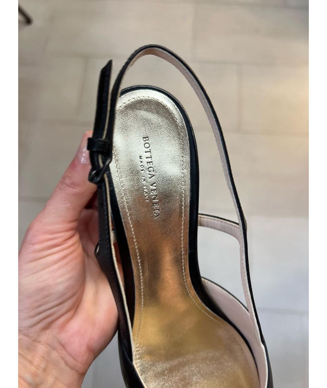 BOTTEGA VENETA Черные кожаные туфли, фото 3