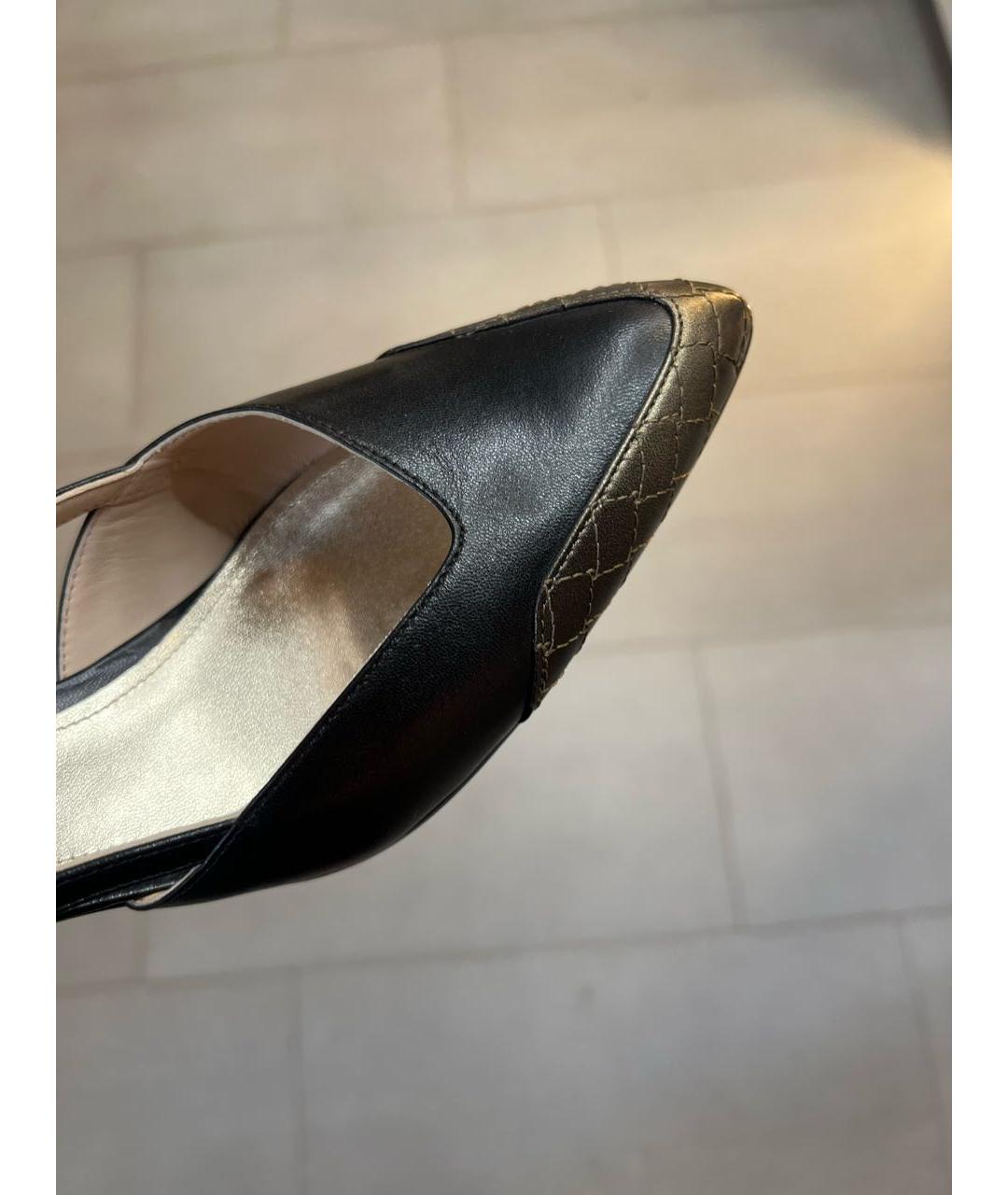 BOTTEGA VENETA Черные кожаные туфли, фото 2