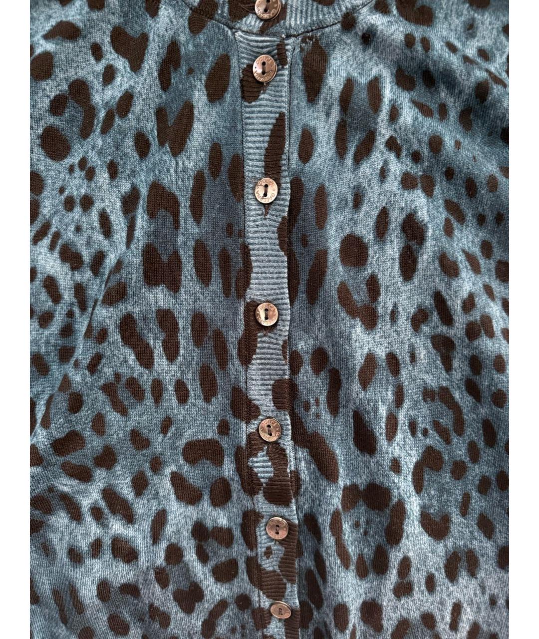DOLCE&GABBANA Синий шерстяной кардиган, фото 3
