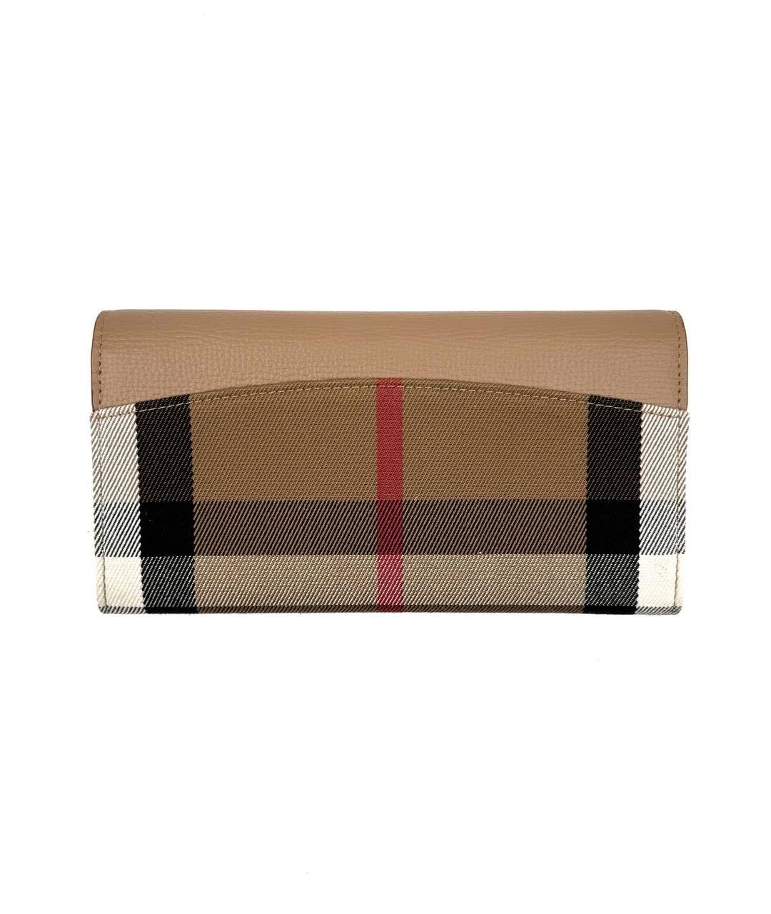 BURBERRY Бежевый кожаный кошелек, фото 2