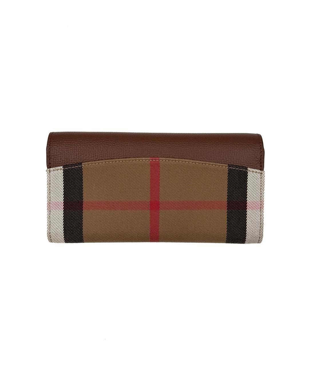 BURBERRY Коричневый кожаный кошелек, фото 2