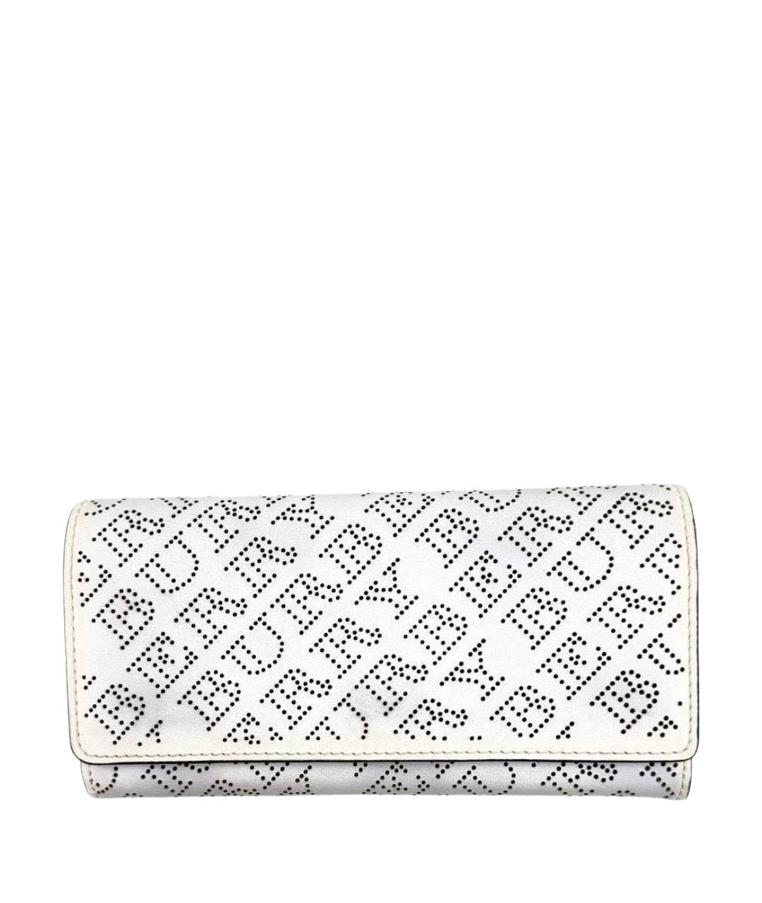 BURBERRY Белый кожаный кошелек, фото 1