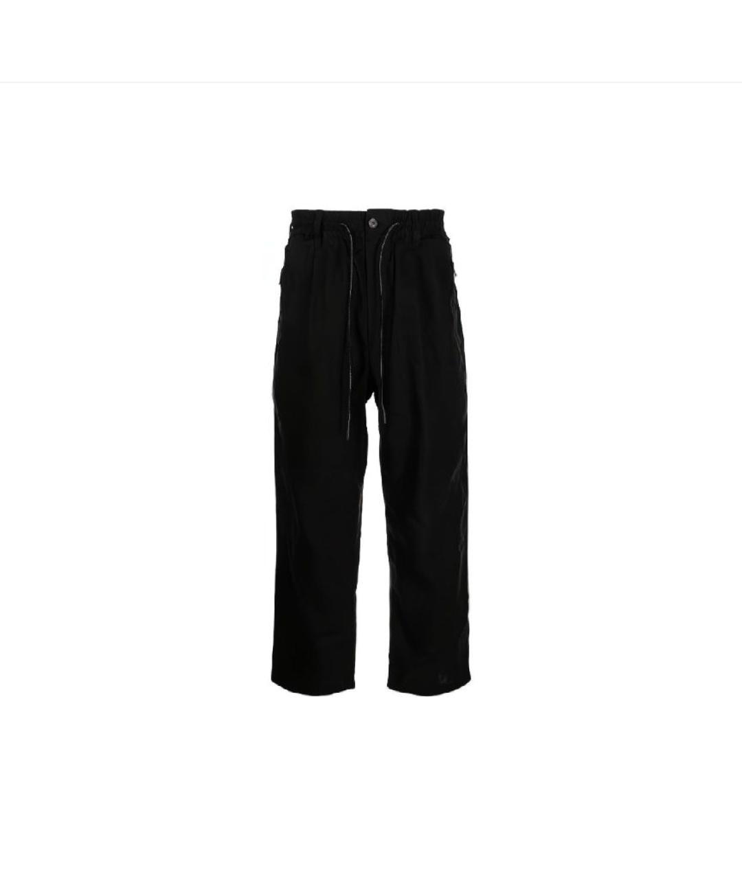 Y-3 Черные хлопковые повседневные брюки, фото 9