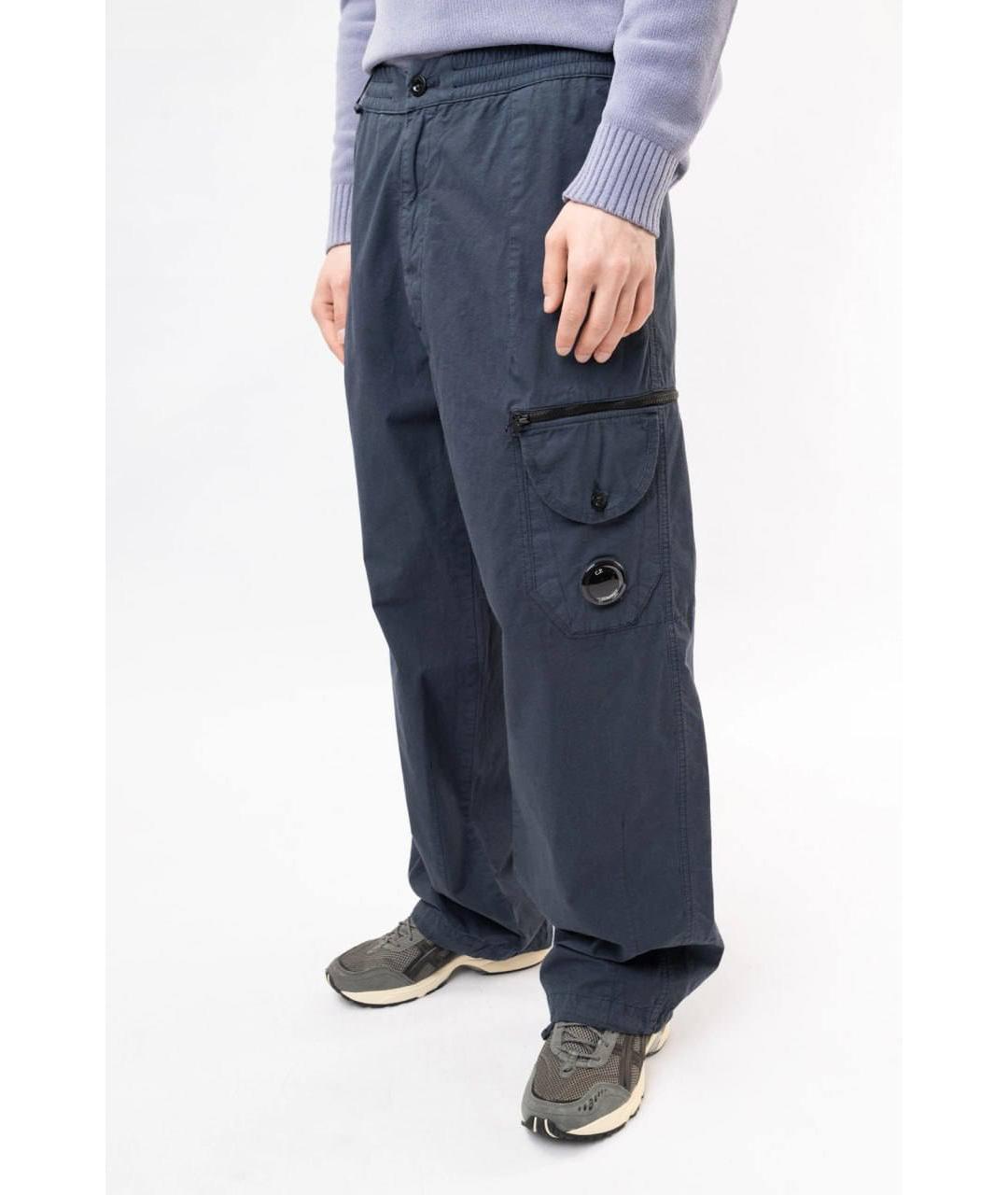 CP COMPANY Синие хлопковые повседневные брюки, фото 5