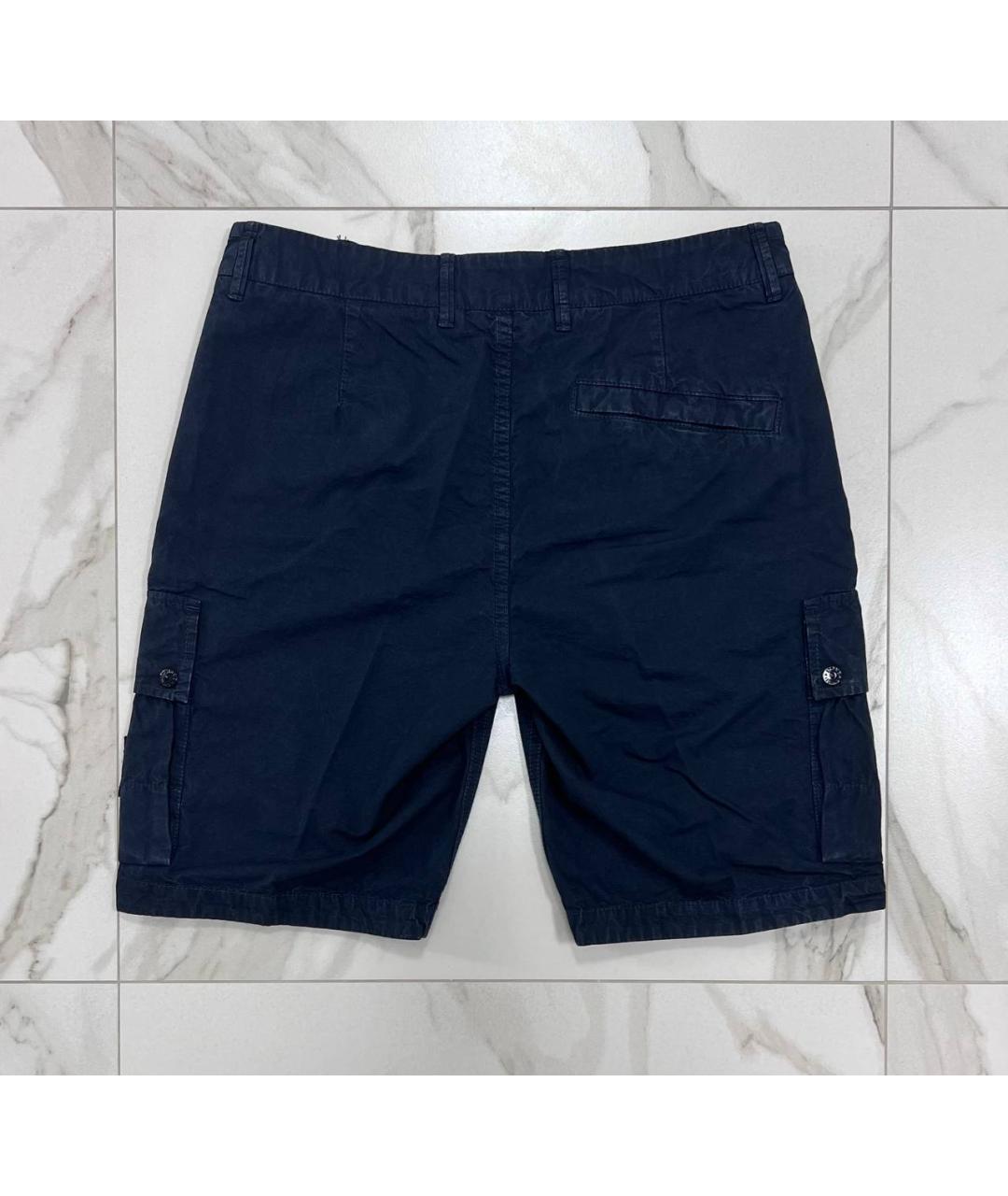 STONE ISLAND Темно-синие шорты, фото 3