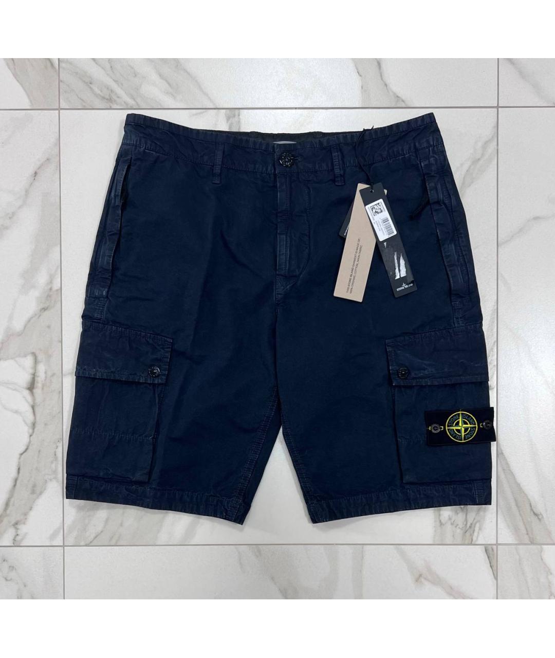 STONE ISLAND Темно-синие шорты, фото 8