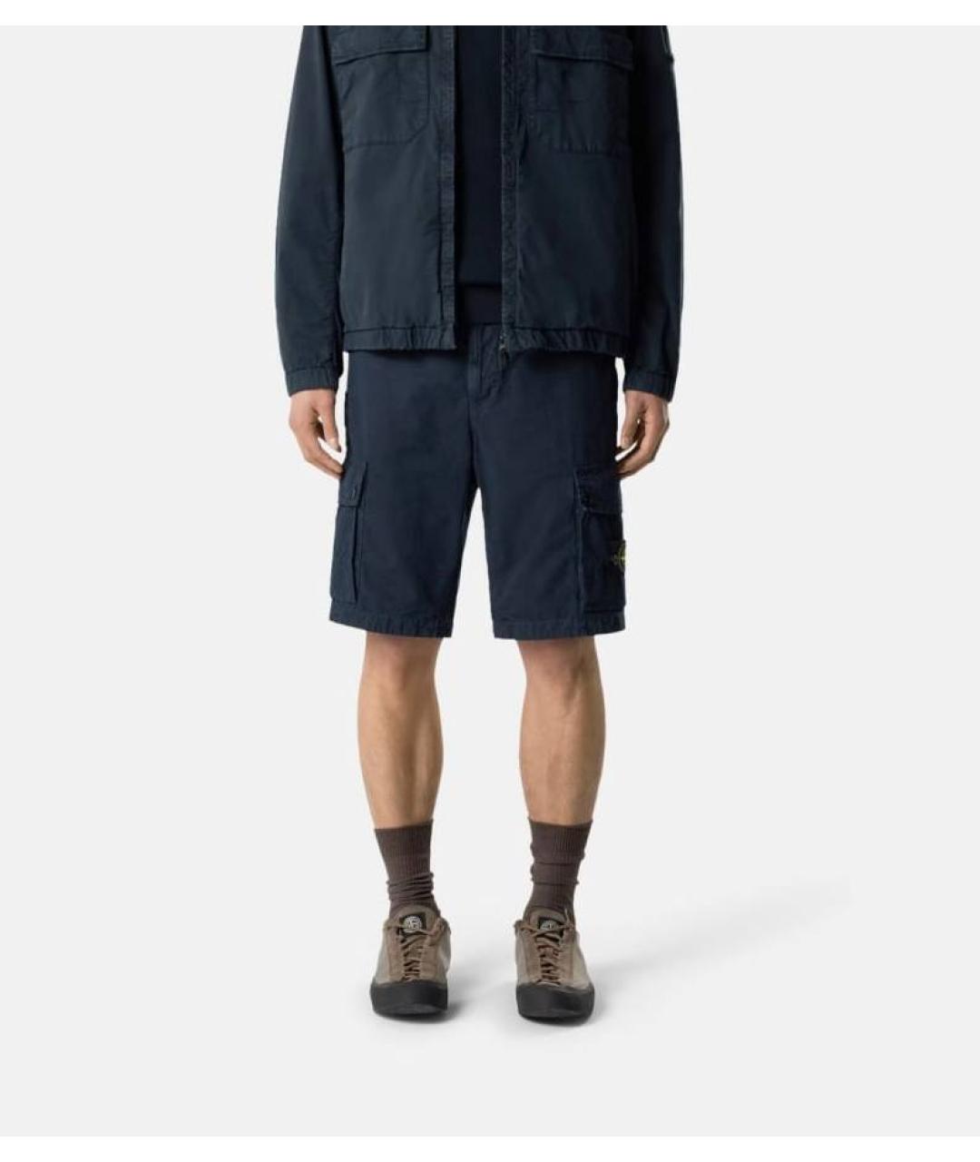 STONE ISLAND Темно-синие шорты, фото 5