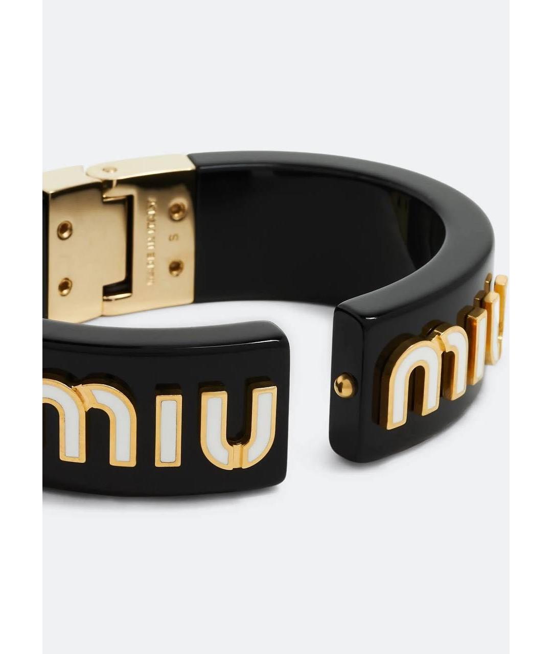 MIU MIU Черный браслет, фото 2