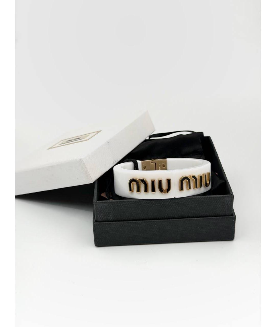 MIU MIU Белый браслет, фото 5
