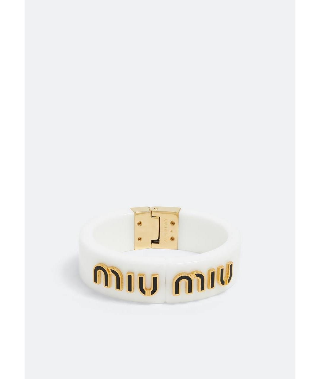 MIU MIU Белый браслет, фото 6