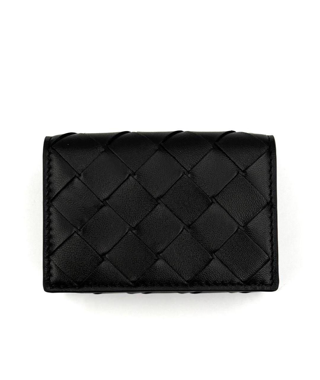 BOTTEGA VENETA Черный кожаный кошелек, фото 6