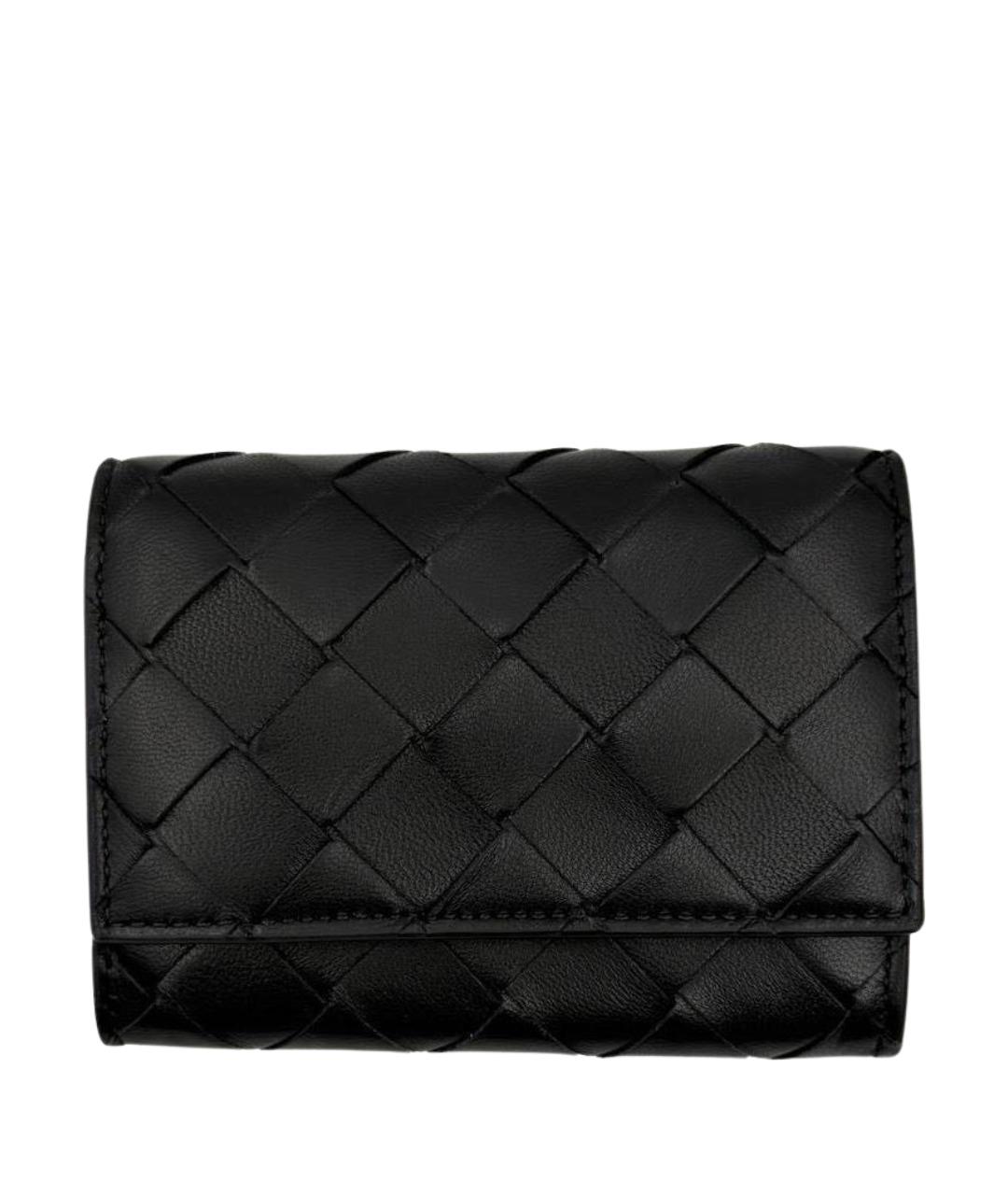 BOTTEGA VENETA Черный кожаный кошелек, фото 1