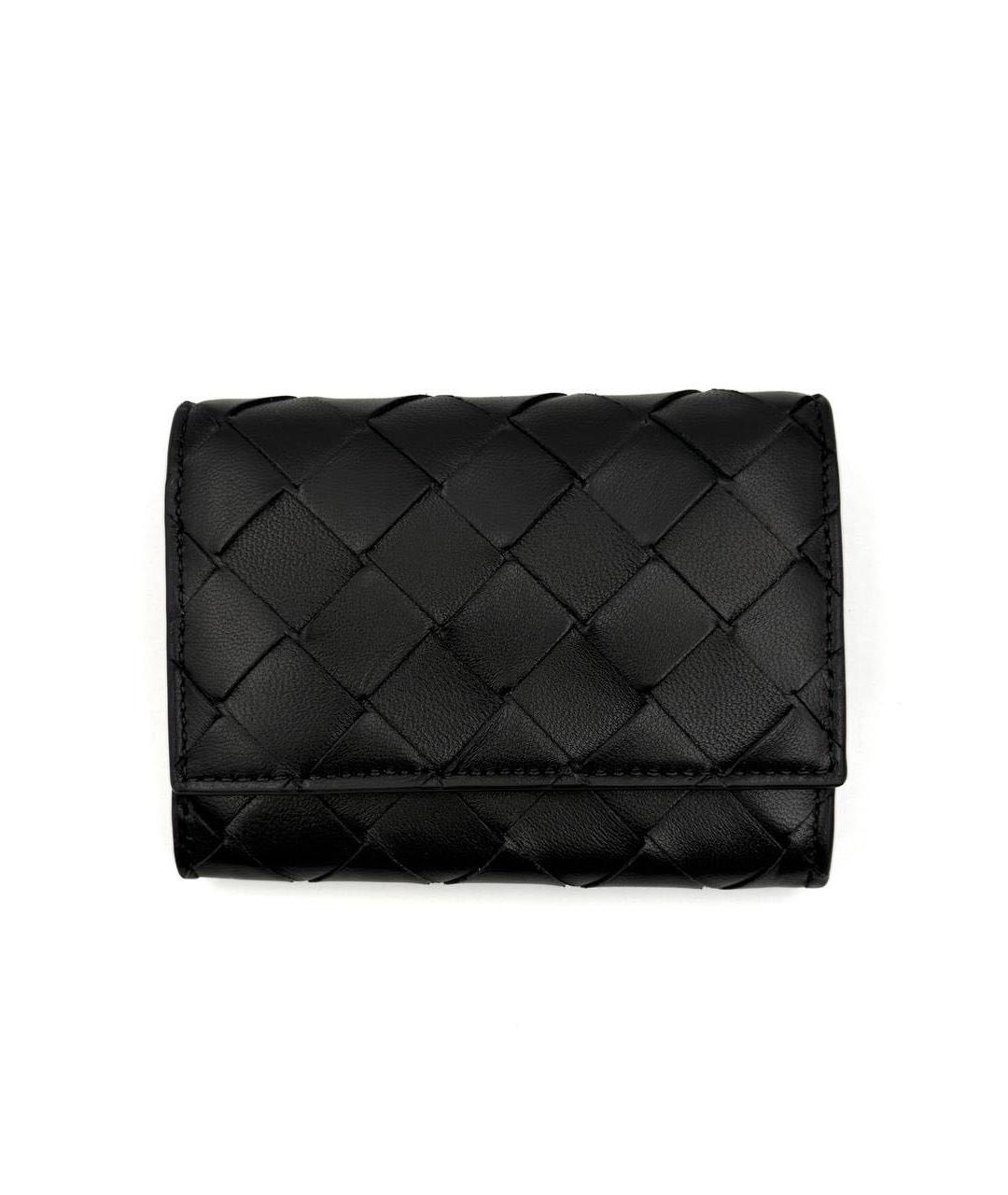 BOTTEGA VENETA Черный кожаный кошелек, фото 6