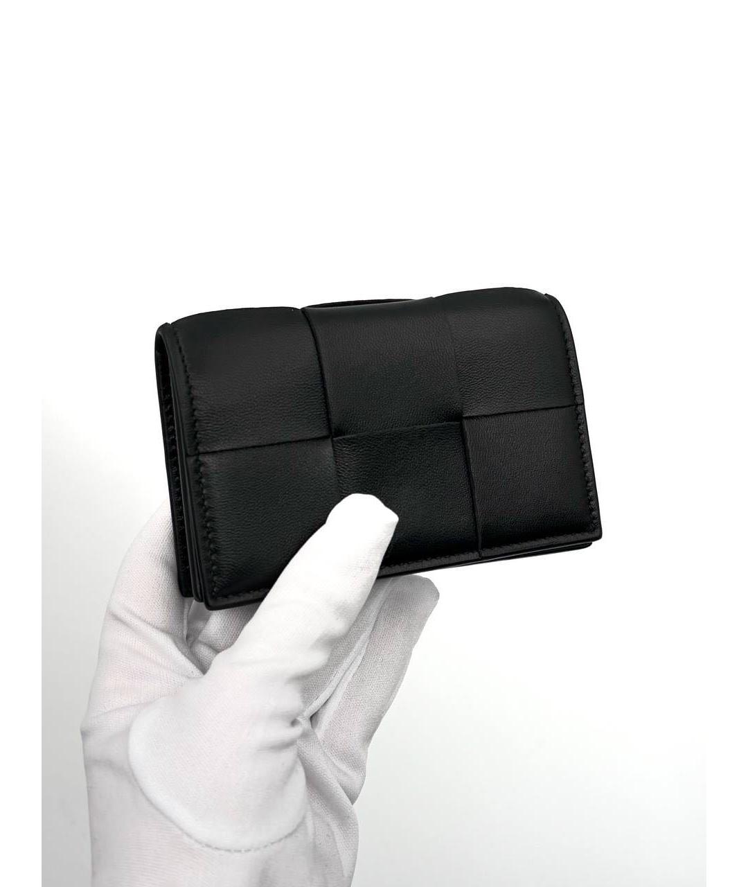 BOTTEGA VENETA Черный кожаный кошелек, фото 2