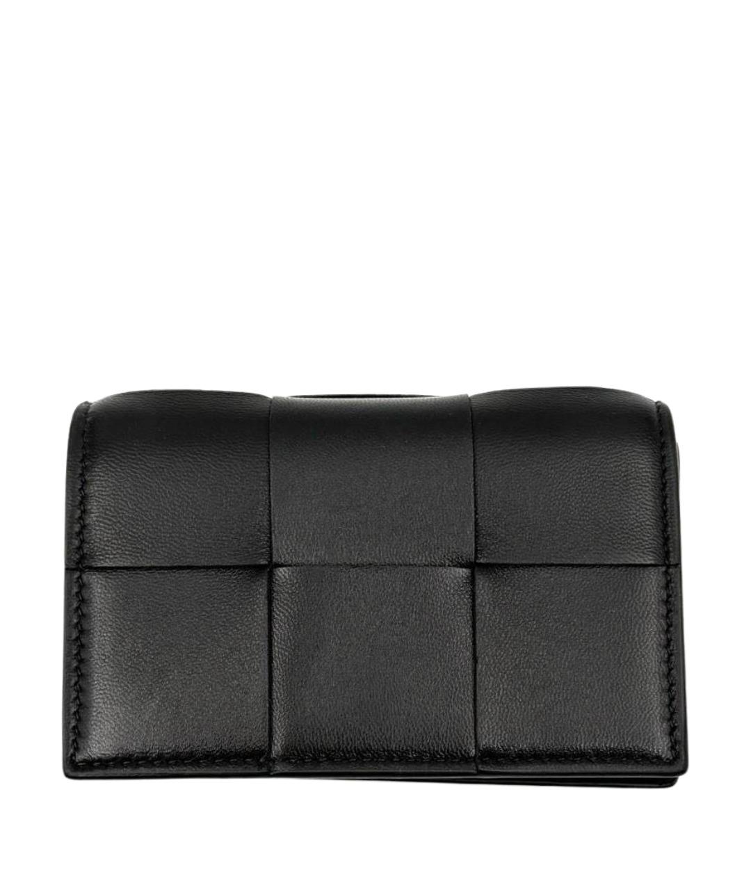 BOTTEGA VENETA Черный кожаный кошелек, фото 1