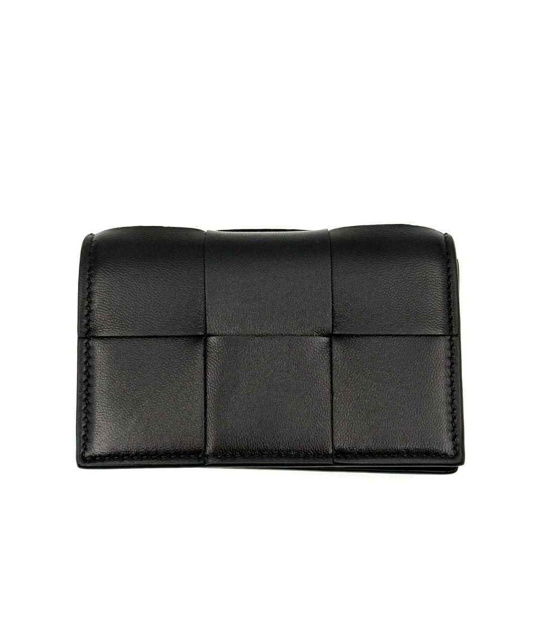BOTTEGA VENETA Черный кожаный кошелек, фото 6