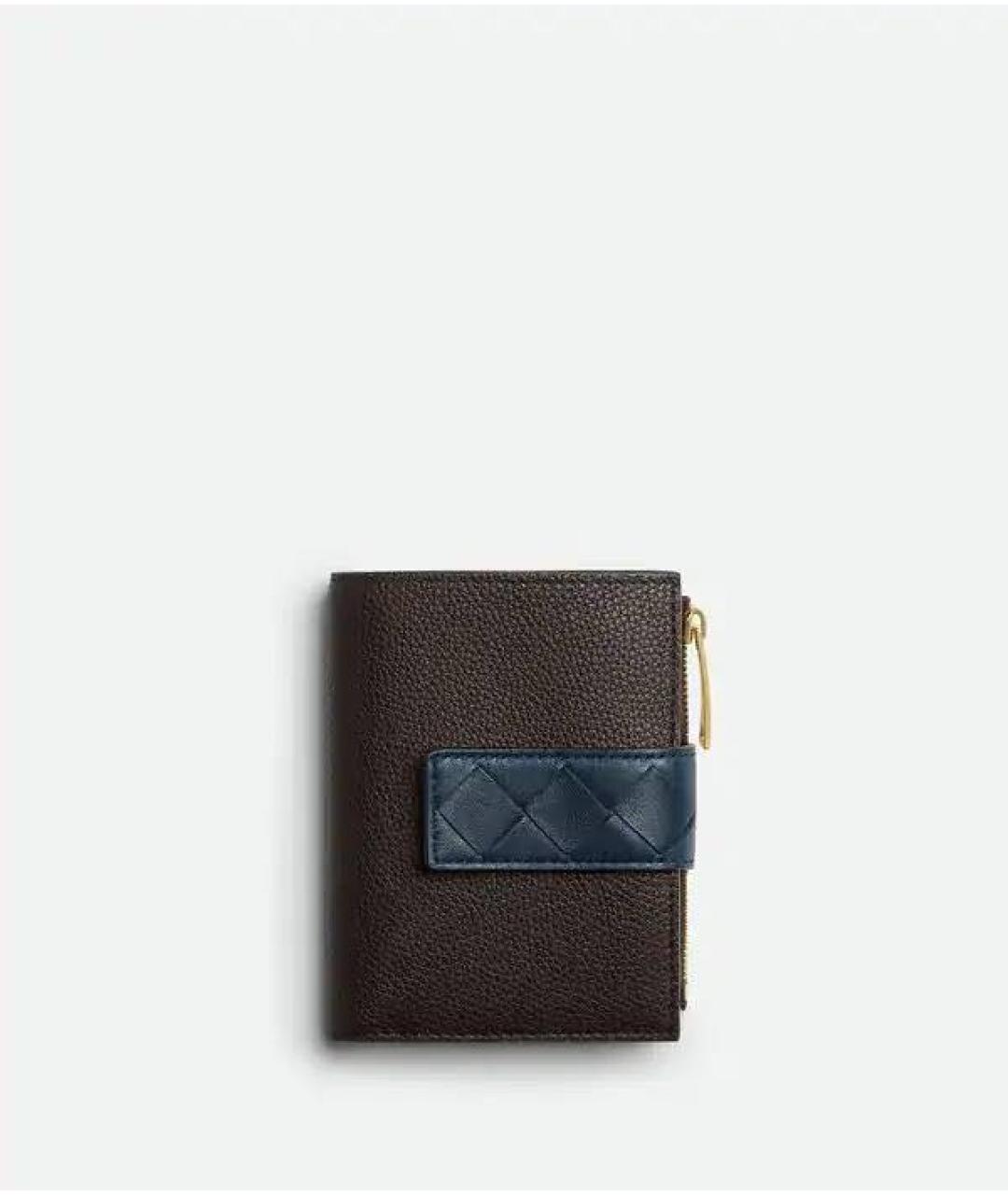 BOTTEGA VENETA Коричневый кожаный кошелек, фото 6