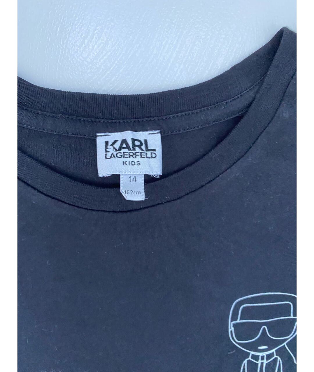 KARL LAGERFELD Черная хлопковая детская футболка, фото 4
