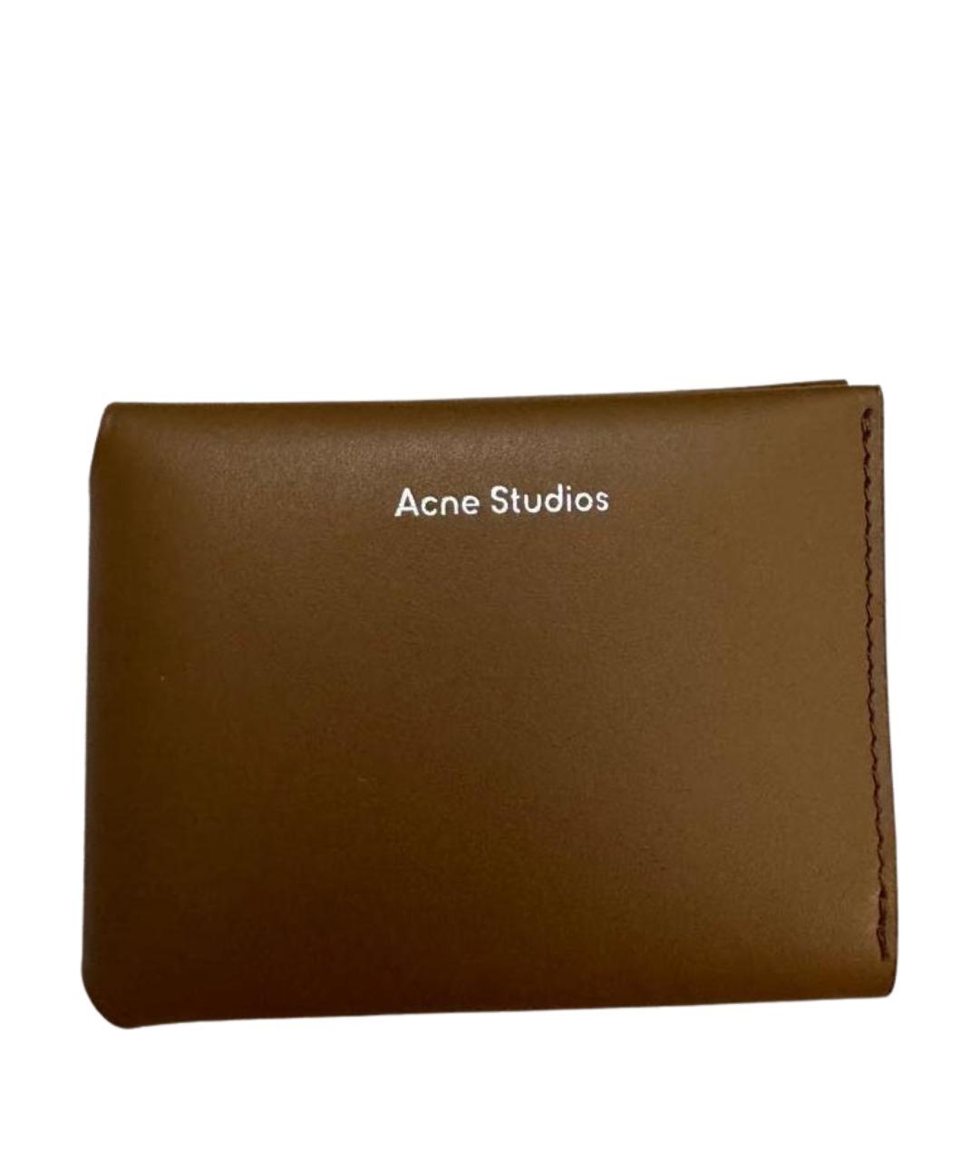 ACNE STUDIOS Коричневый кожаный кардхолдер, фото 1