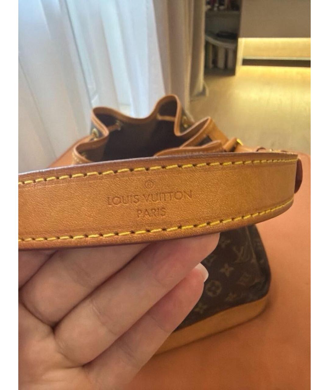 LOUIS VUITTON Коричневая канва сумка через плечо, фото 5