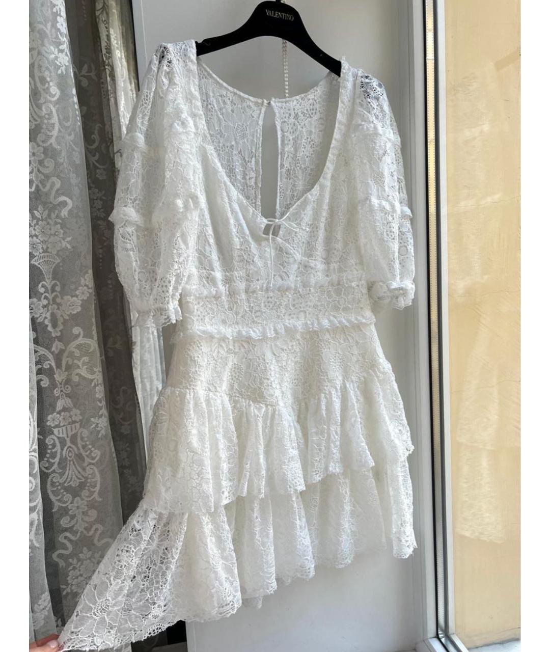 FOR LOVE AND LEMONS Белое кружевное платье, фото 6