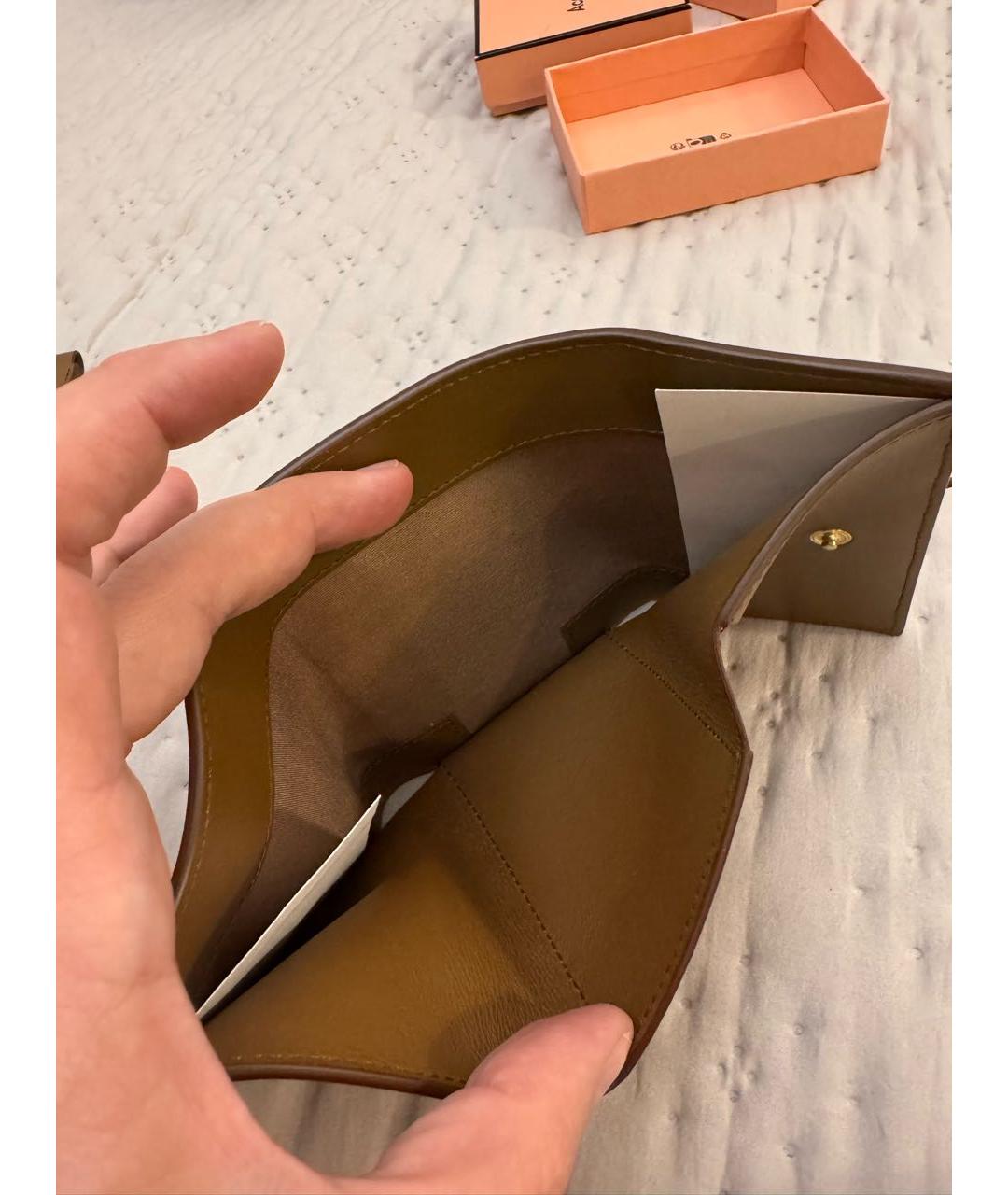 ACNE STUDIOS Коричневый кожаный кошелек, фото 4
