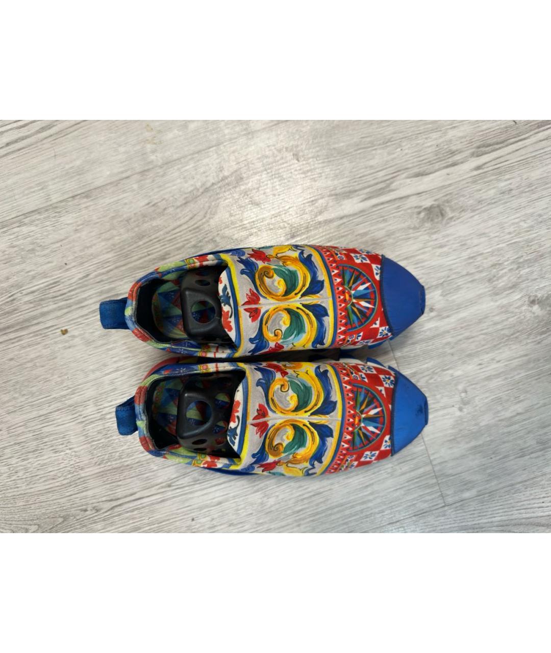 DOLCE&GABBANA Мульти текстильные кроссовки, фото 3