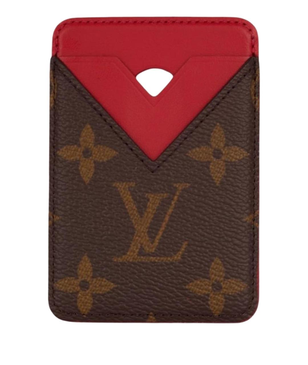 LOUIS VUITTON Красный кожаный кардхолдер, фото 1