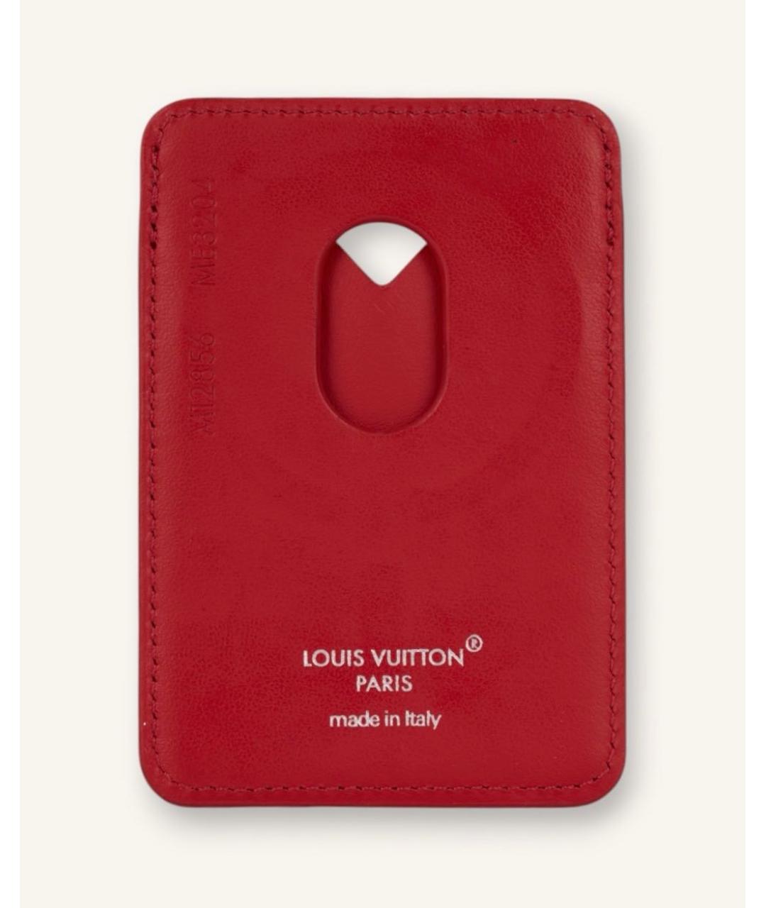 LOUIS VUITTON Красный кожаный кардхолдер, фото 2