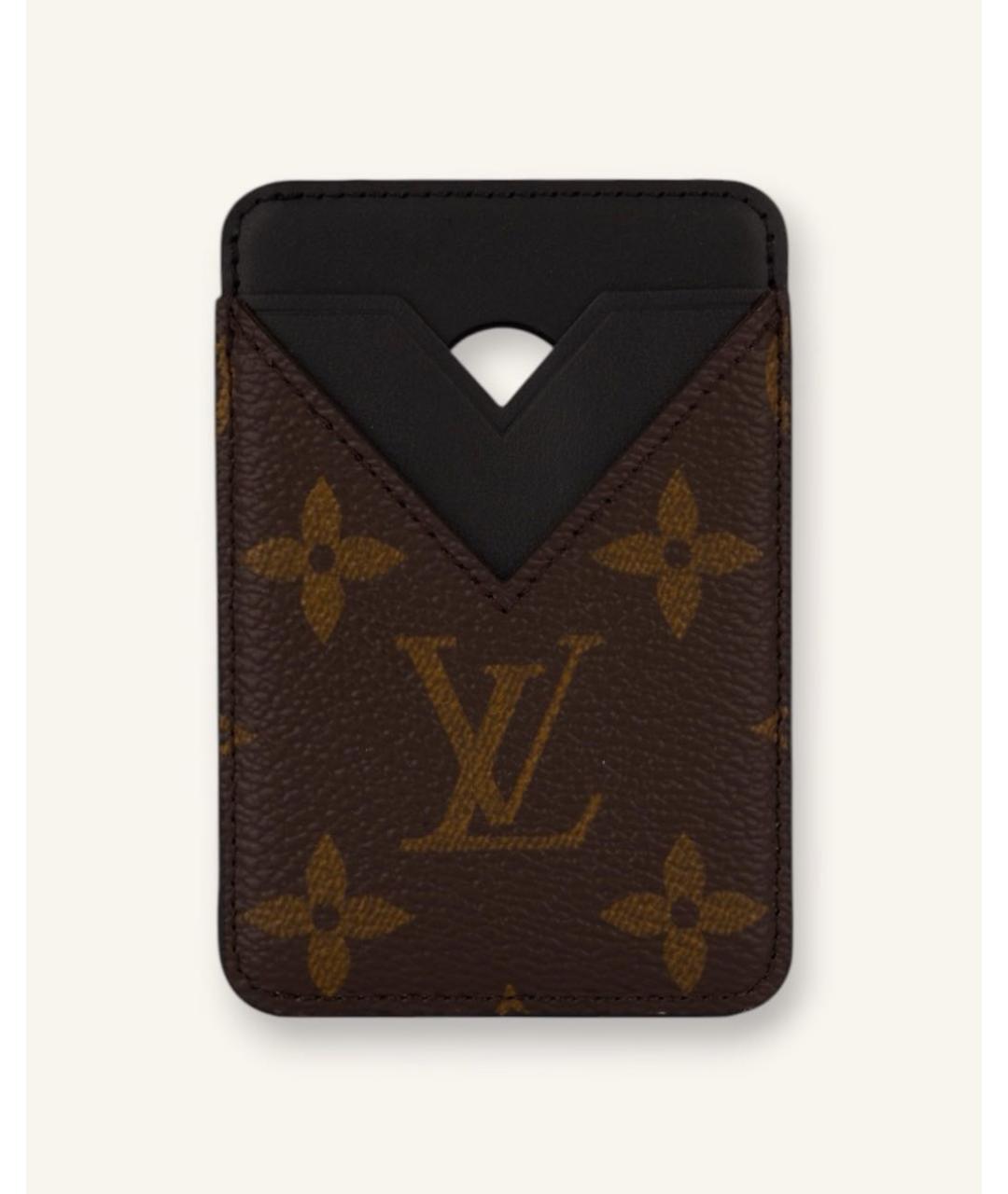 LOUIS VUITTON Коричневый кожаный кардхолдер, фото 4