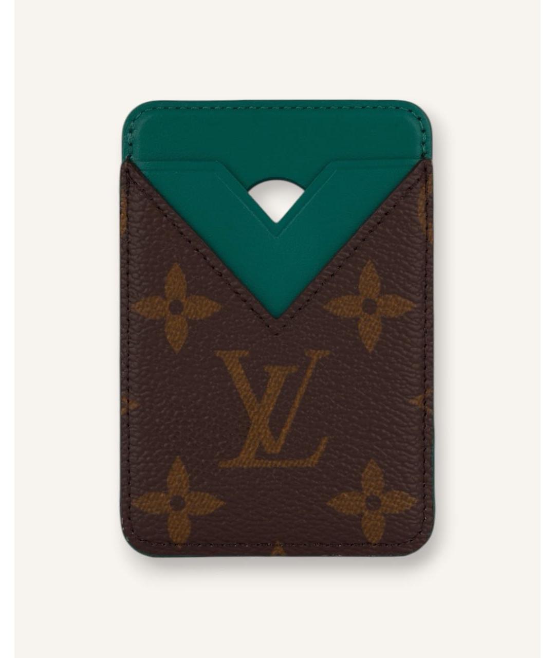 BURBERRY Зеленый кожаный кардхолдер, фото 4